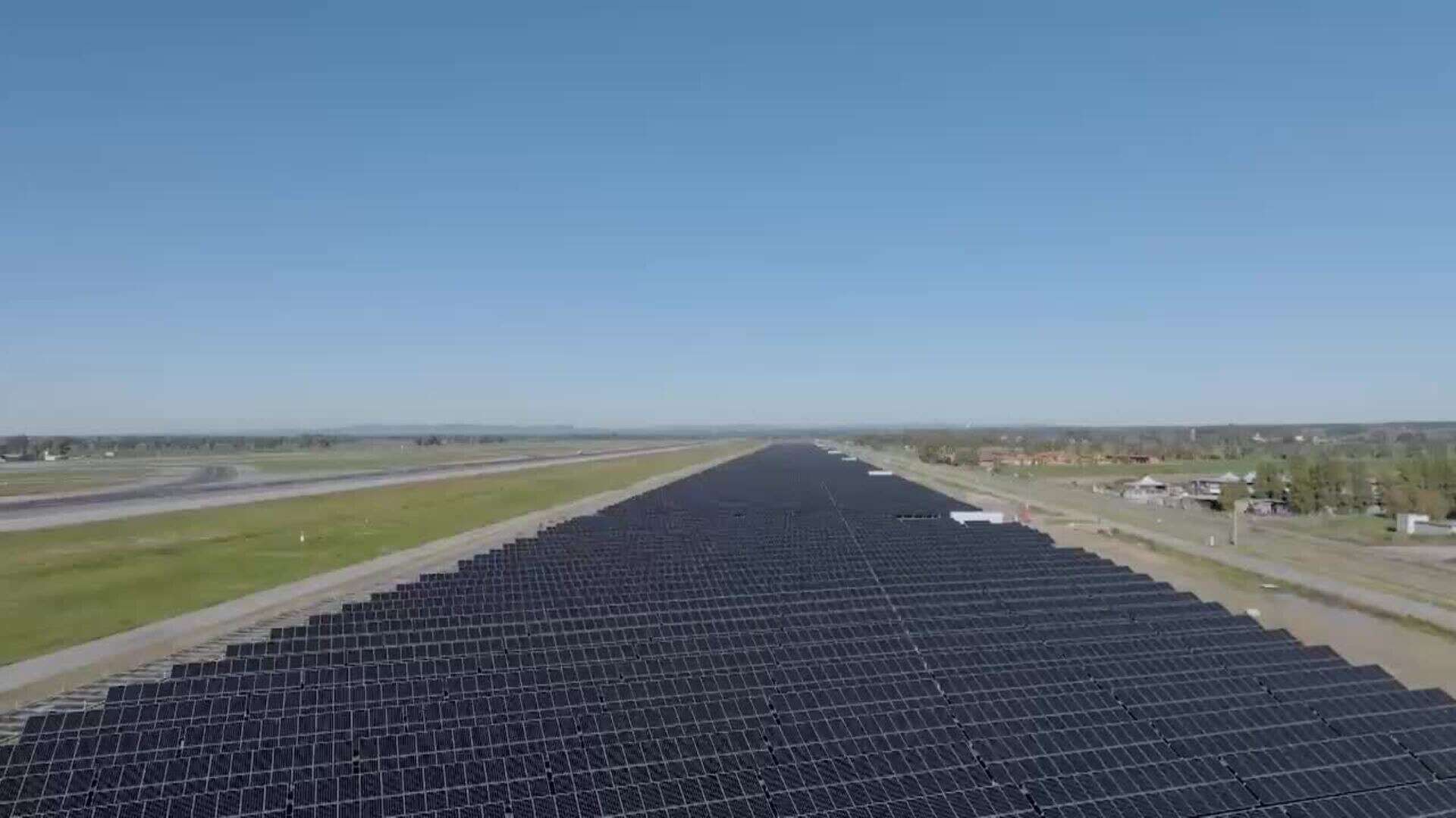 Aeropuerto de Roma inaugura una planta solar líder en sostenibilidad energética