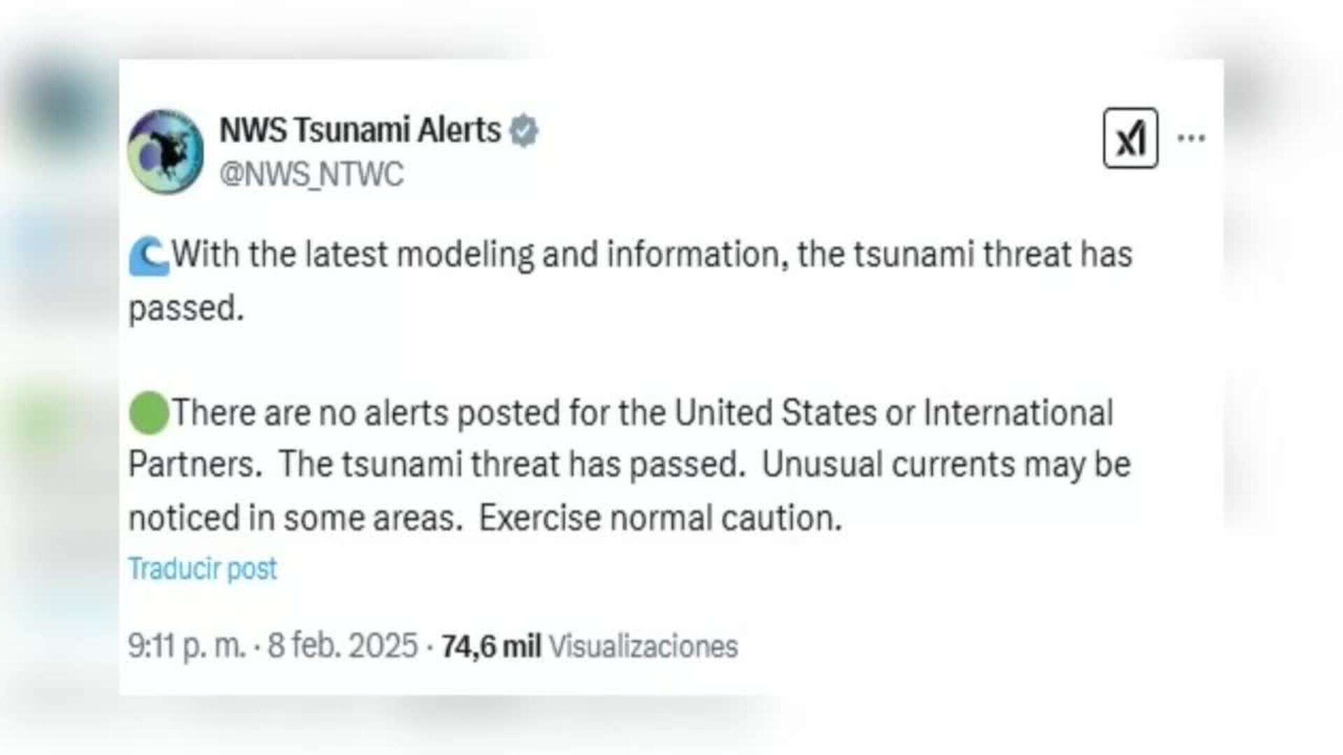 Cancelan todas las alertas de tsunami activadas tras un terremoto en las Islas Caimán