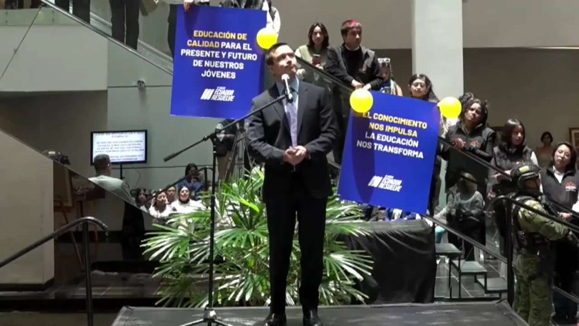 Daniel Noboa concreta la transformación del edificio de la Unasur en centro educativo de Ecuador