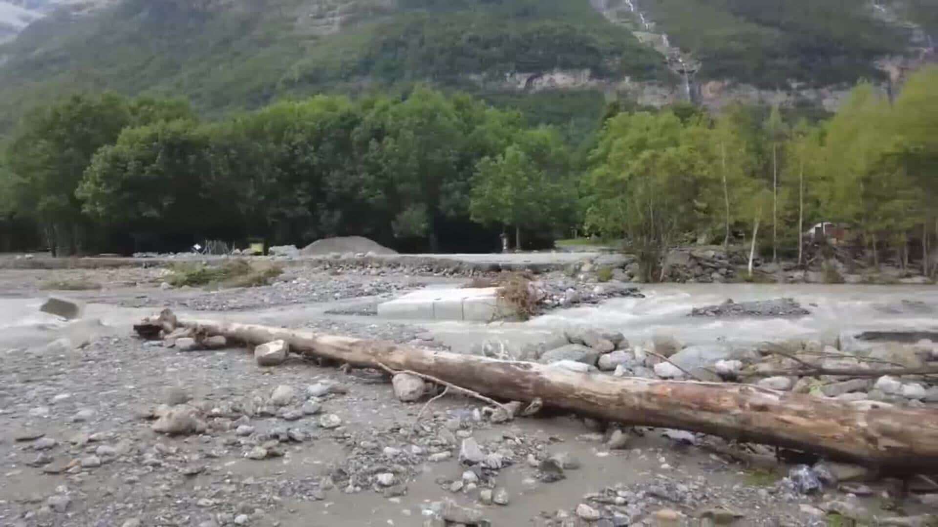 Cerradas tras las lluvias en el Pirineo las carreteras de los túneles de Bielsa y Somport