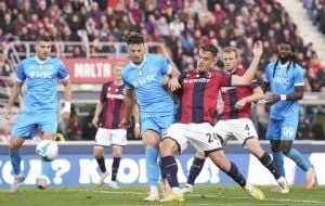 La sequía goleadora del Napoli continúa tras la derrota por 2-0 ante el Bologna en la Serie A