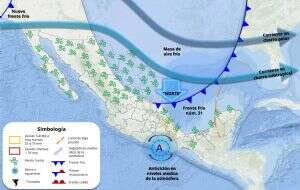 Frente frío 31 provocará lluvias y vientos fuertes de lunes a jueves en estas entidades