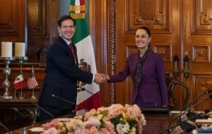 Sheinbaum se reúne con Marco Rubio en Palacio Nacional; abordan la seguridad fronteriza