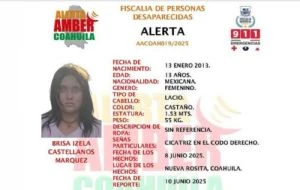 Hallan sin vida a niña de 13 años en lote baldío de Coahuila tras alerta Amber