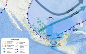 Masa de aire ártico y frente frío 28 impactarán el miércoles con lluvias fuertes, viento y niebla