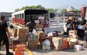 Aporta SSPT más de 10 toneladas de alimentos para familias afectadas por inundaciones en Tamaulipas y Veracruz