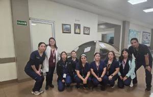 Ante falta de instalaciones dignas, pasantes del HG de Mexicali usan casas de campaña para descansar
