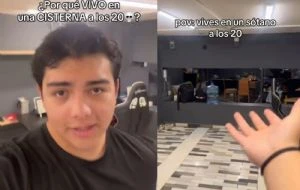 Universitario muestra cómo vive en una cisterna sin baño ni agua en CDMX por 5,500 pesos (VIDEO)