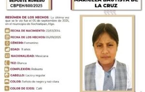 Hallan sin vida a Maricela, menor de 11 años desaparecida en la huasteca hidalguense