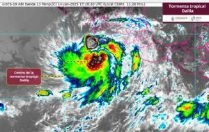 Clima domingo 15 de junio: tormenta tropical Dalila mantiene lluvias y oleaje en el Pacífico