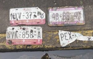 Estas son las placas de auto halladas tras las inundaciones en la CDMX