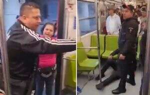 Agreden a policías en la Línea 8 del Metro; detienen a tres (Video)