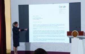 Sheinbaum exhibe cruce de cartas con Google sobre discrepancias en cómo nombrar al Golfo de México