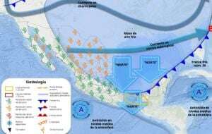 Masa de aire frío se extenderá el jueves y provocará lluvias en la mitad del país