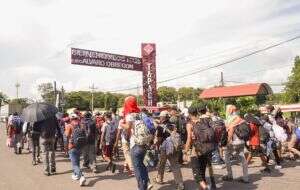 El INM intercepta y disuelve la caravana de migrantes en Oaxaca