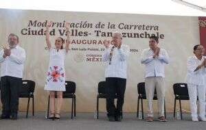 AMLO y Sheinbaum inauguran modernización de carretera Ciudad Valles- Tamazunchale