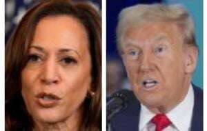 Harris y Trump se mantienen empatados en la tendencia electoral, revela encuesta