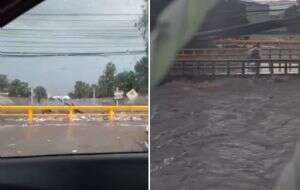 Lluvia provoca el desbordamiento del Río de los Remedios entre Naucalpan y Tlalnepantla