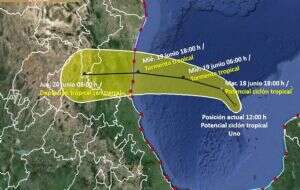 Potencial ciclón tropical Uno está a 570 kilómetros de Tamaulipas; podría ser la tormenta Alberto