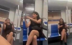 Mujer desata ataque xenófobo en el Metro; escupe a una turista y agrede a pasajeros (VIDEO)