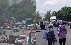 Bloqueos carreteros del SNTE sitian la capital de Oaxaca