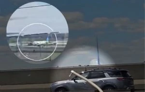 VIDEO muestra impacto de avión con camión de panadería durante aterrizaje en Newark
