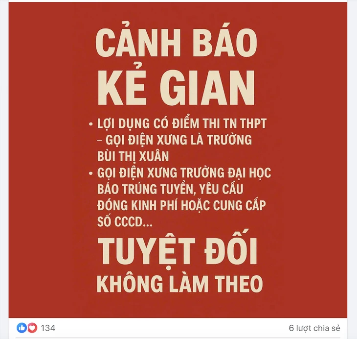 TP.HCM: Cảnh báo khẩn chiêu lừa đảo mới 'học sinh đã trúng tuyển, chuyển tiền hoàn tất hồ sơ'