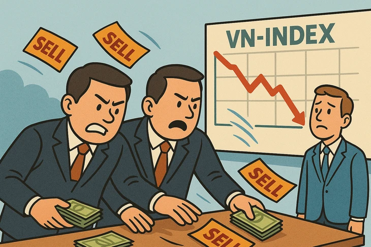 Nhóm nào 'xả hàng' phiên VN-Index như tàu lượn, thanh khoản 86.000 tỉ đồng?