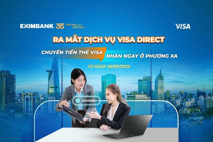 Eximbank chính thức ra mắt dịch vụ chuyển tiền quốc tế đến thẻ Visa