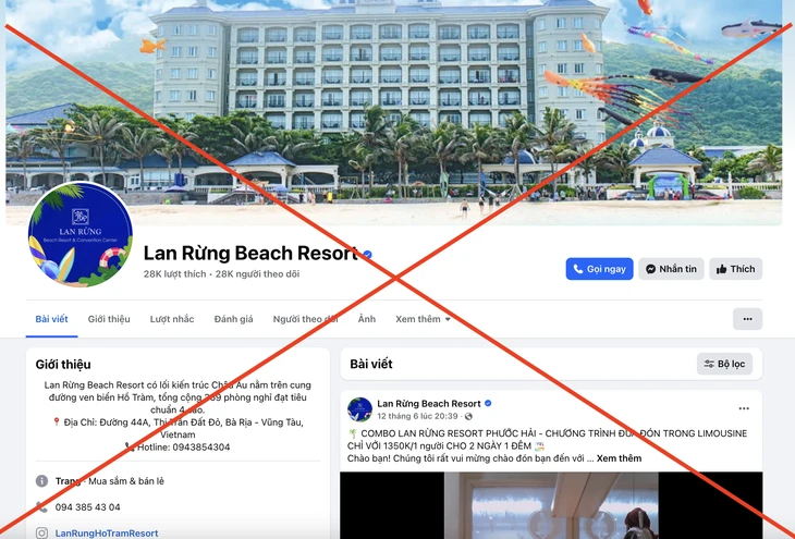 Lại ‘sập bẫy’ lừa đảo mạo danh resort, nhận đặt phòng trên Facebook