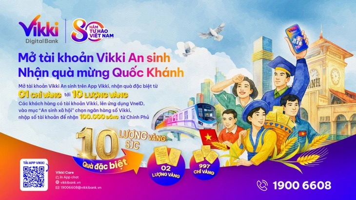 Mở tài khoản Vikki An sinh - Nhận quà mừng Quốc khánh