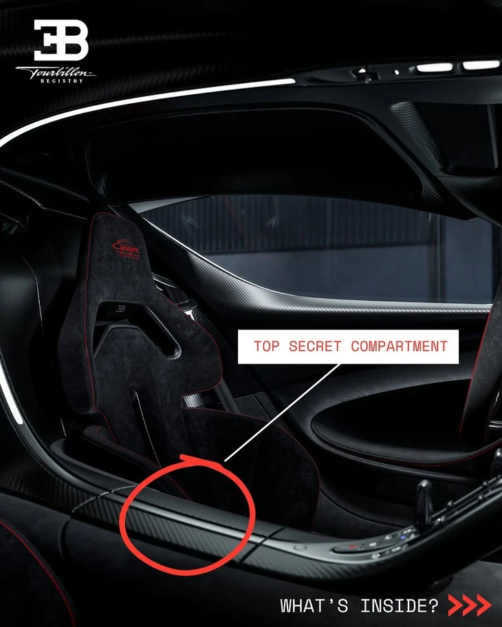 Bugatti Tourbillon trăm tỉ có khoang bí mật mà chủ xe nào cũng cần biết