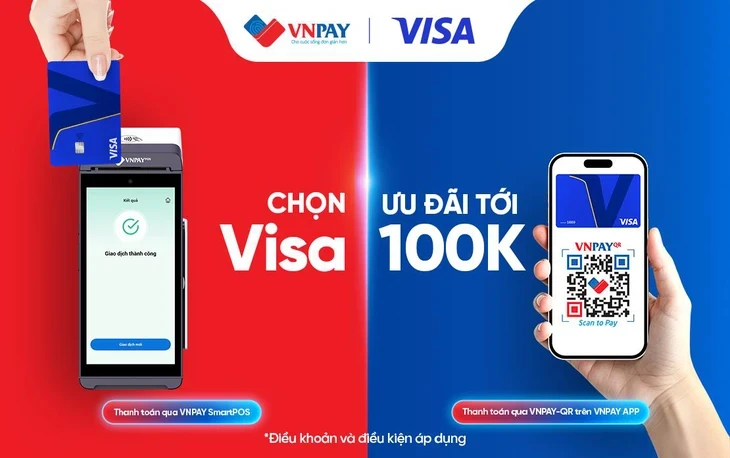 Chọn thẻ Visa để thanh toán qua VNPAY-QR và VNPAY SmartPOS, nhận ưu đãi lớn