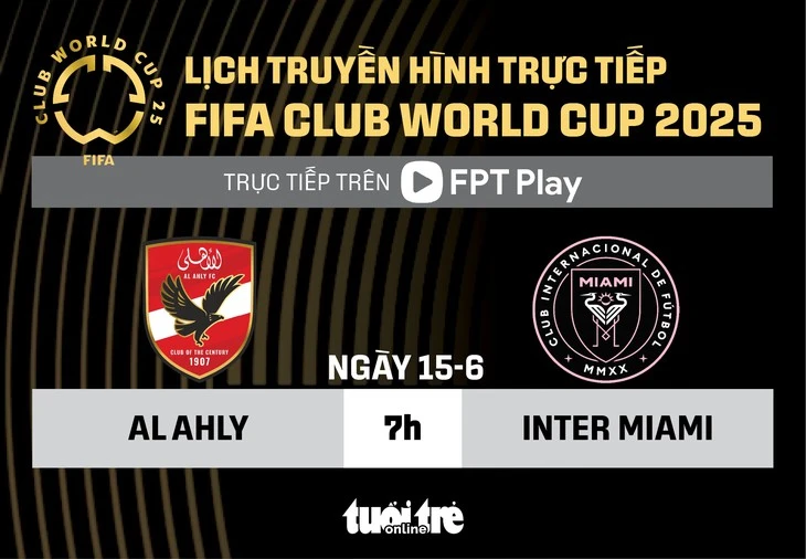 Lịch trực tiếp trận khai mạc FIFA Club World Cup 2025: Xem Messi, Suarez thi đấu