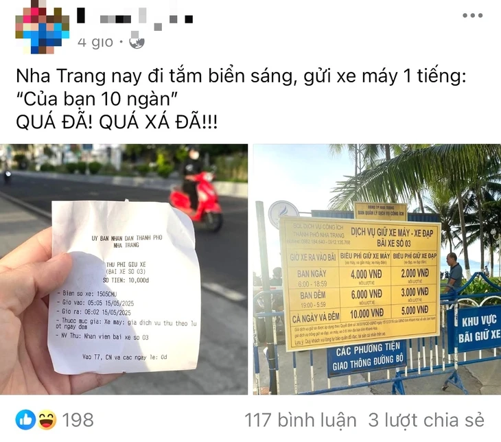 'Đi tắm biển gửi xe máy 1 tiếng 10.000 đồng', Nha Trang nói gì?