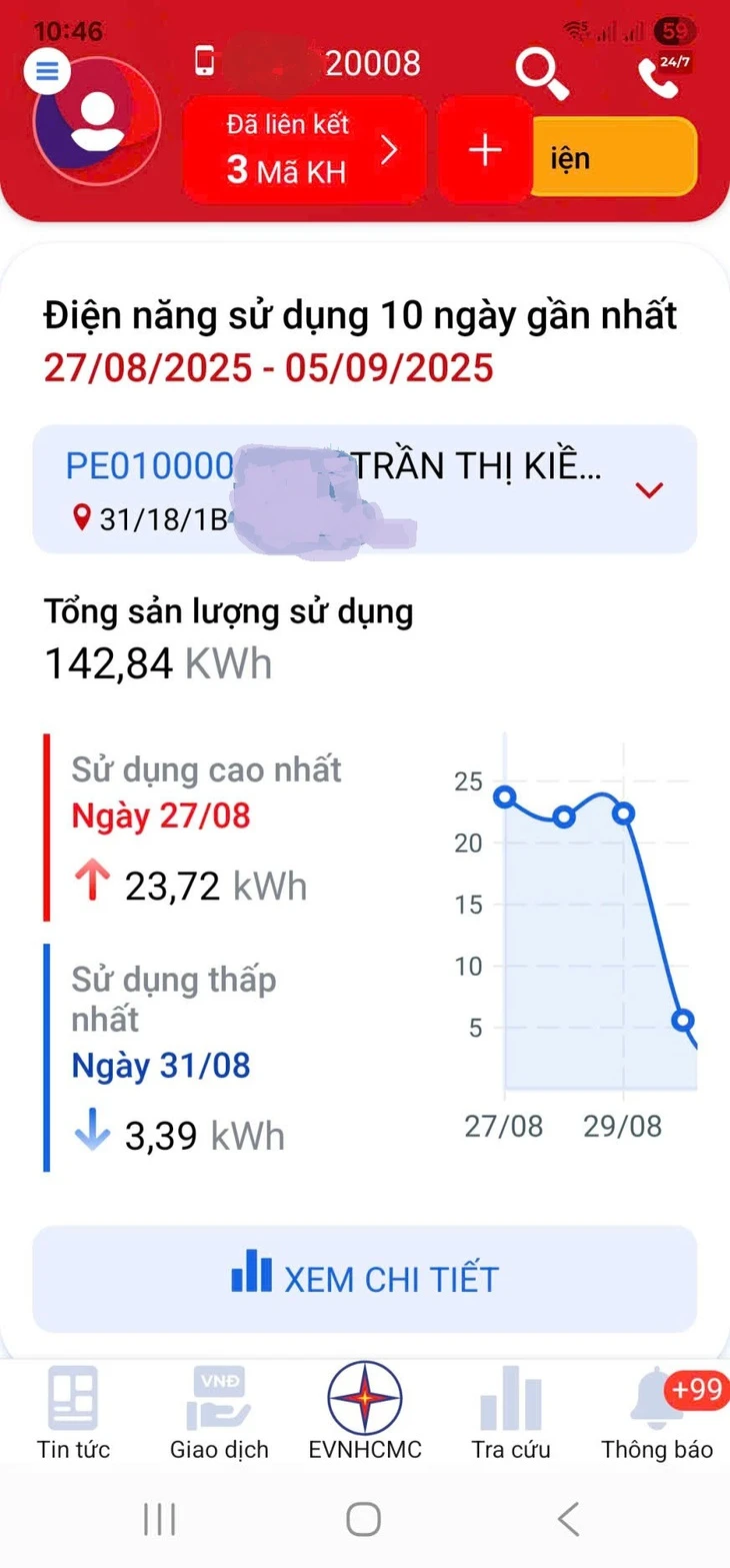Điện lực TP.HCM công khai lượng điện tiêu thụ mỗi ngày, người dân vào app theo dõi