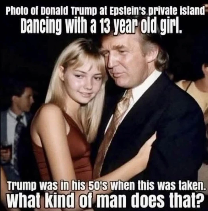 Bức ảnh ông Trump thân mật với một bé gái 13 tuổi là giả