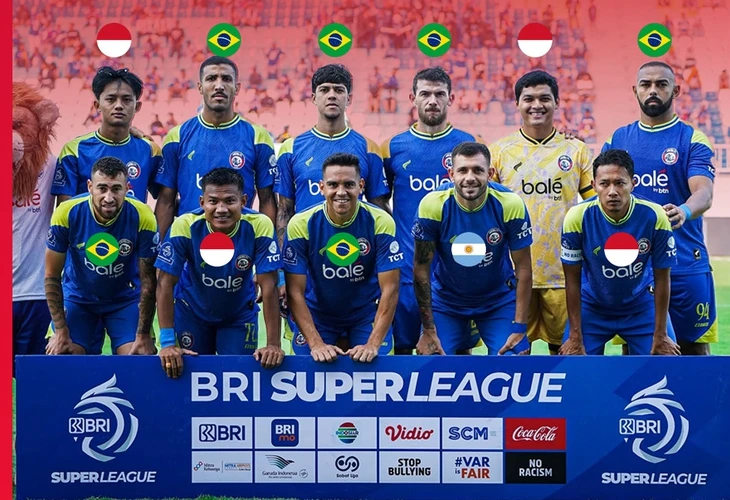 'CLB Brazil' thi đấu ở Giải vô địch bóng đá Indonesia