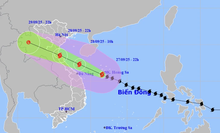 Lập Ban Chỉ đạo tiền phương tại các tỉnh có tâm bão Bualoi đi qua