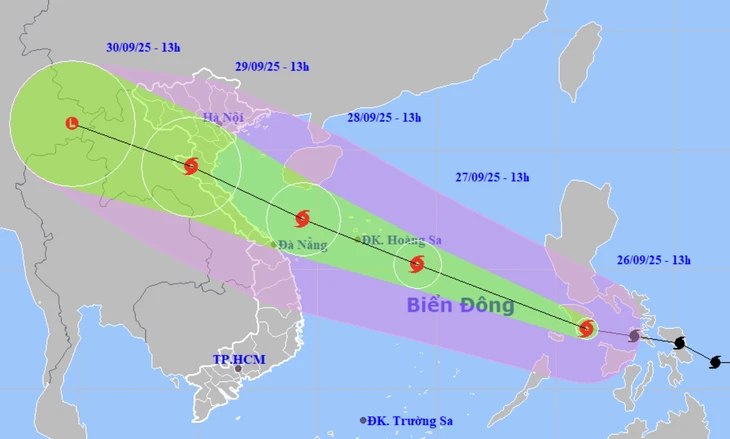 Bão Bualoi khả năng càng vào gần bờ càng mạnh, có 3 kịch bản đổ bộ