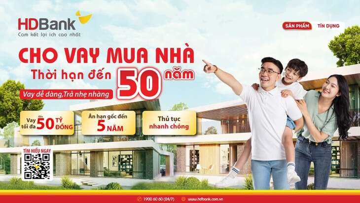 HDBank triển khai gói cho vay mua nhà đến 50 năm