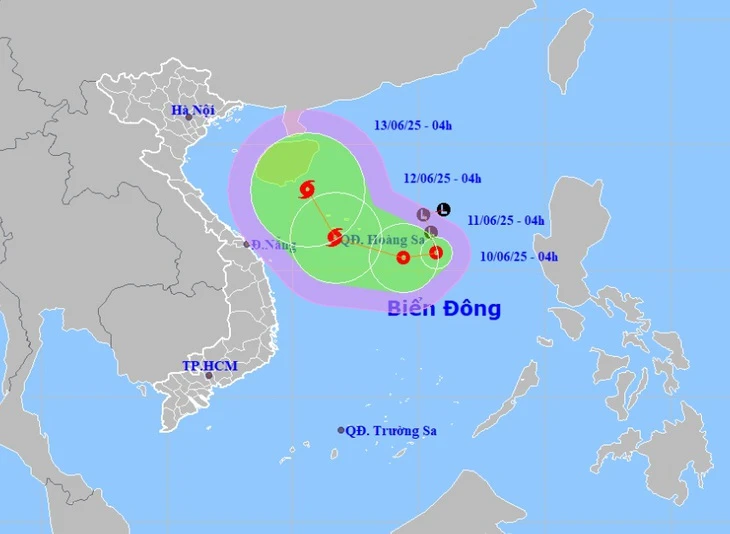 Áp thấp nhiệt đới có xu hướng mạnh lên thành bão số 1, đi lên phía bắc