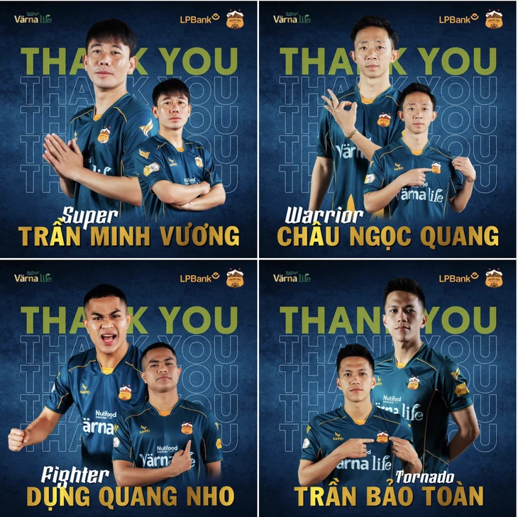 CLB Hoàng Anh Gia Lai chia tay 4 trụ cột trước trận cuối V-League