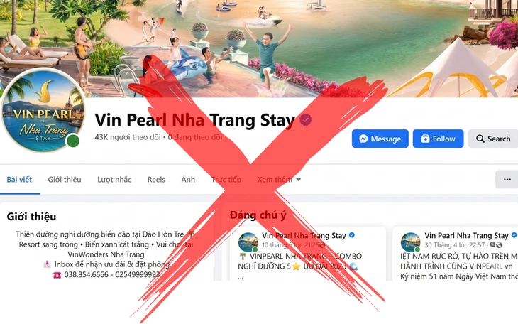 Giả mạo fanpage Vinpearl Nha Trang lừa tiền du khách
