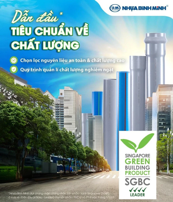 Nhựa Bình Minh ‘dẫn đầu’ tiêu chuẩn sản phẩm xanh SGBP