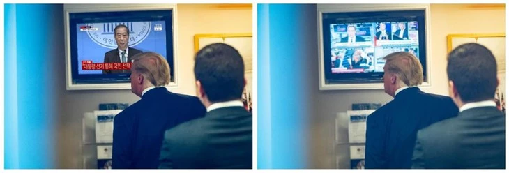 Ông Trump bị ghép ảnh ủng hộ ông Han Duck Soo tranh cử tổng thống