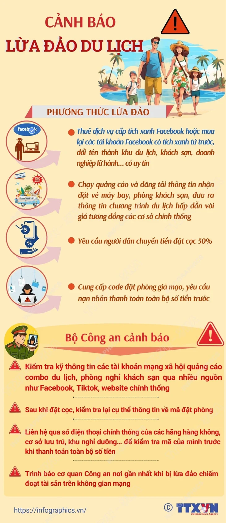Bộ Công an cảnh báo lừa đảo mùa du lịch