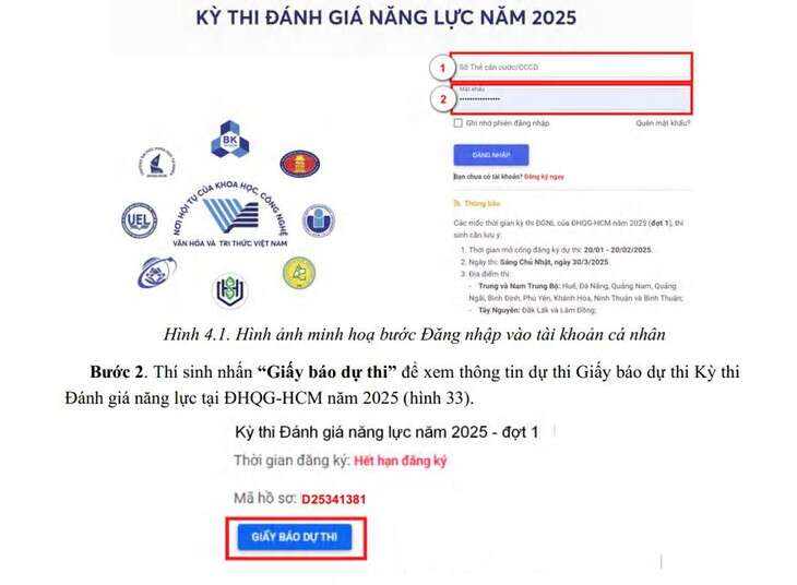 Đã có giấy báo dự thi đánh giá năng lực Đại học Quốc gia TP.HCM, có được đổi địa điểm thi?