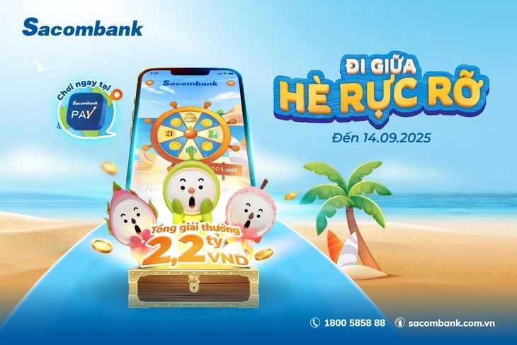 Vòng quay may mắn hơn 2,2 tỉ đồng chờ đón người dùng Sacombank pay
