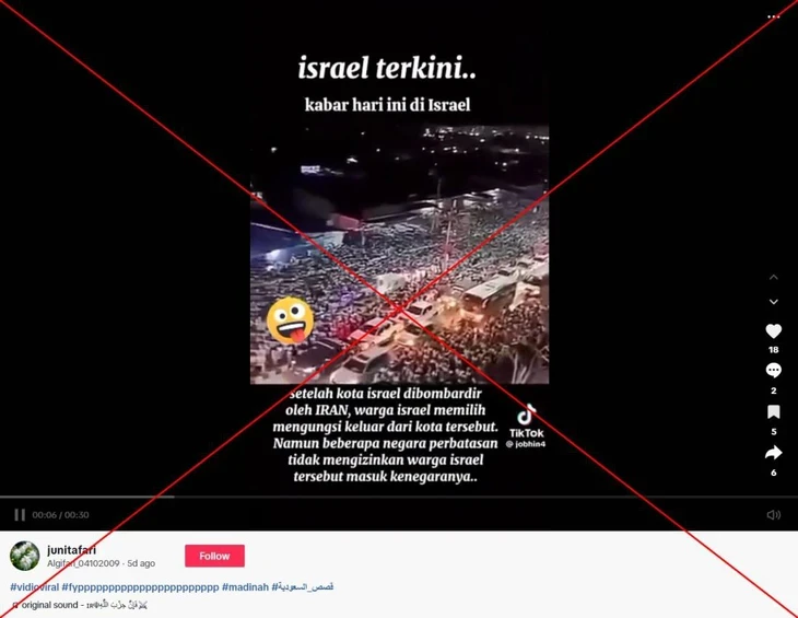 Xôn xao video cảnh người dân Israel tháo chạy khỏi đất nước vì bị Iran tấn công